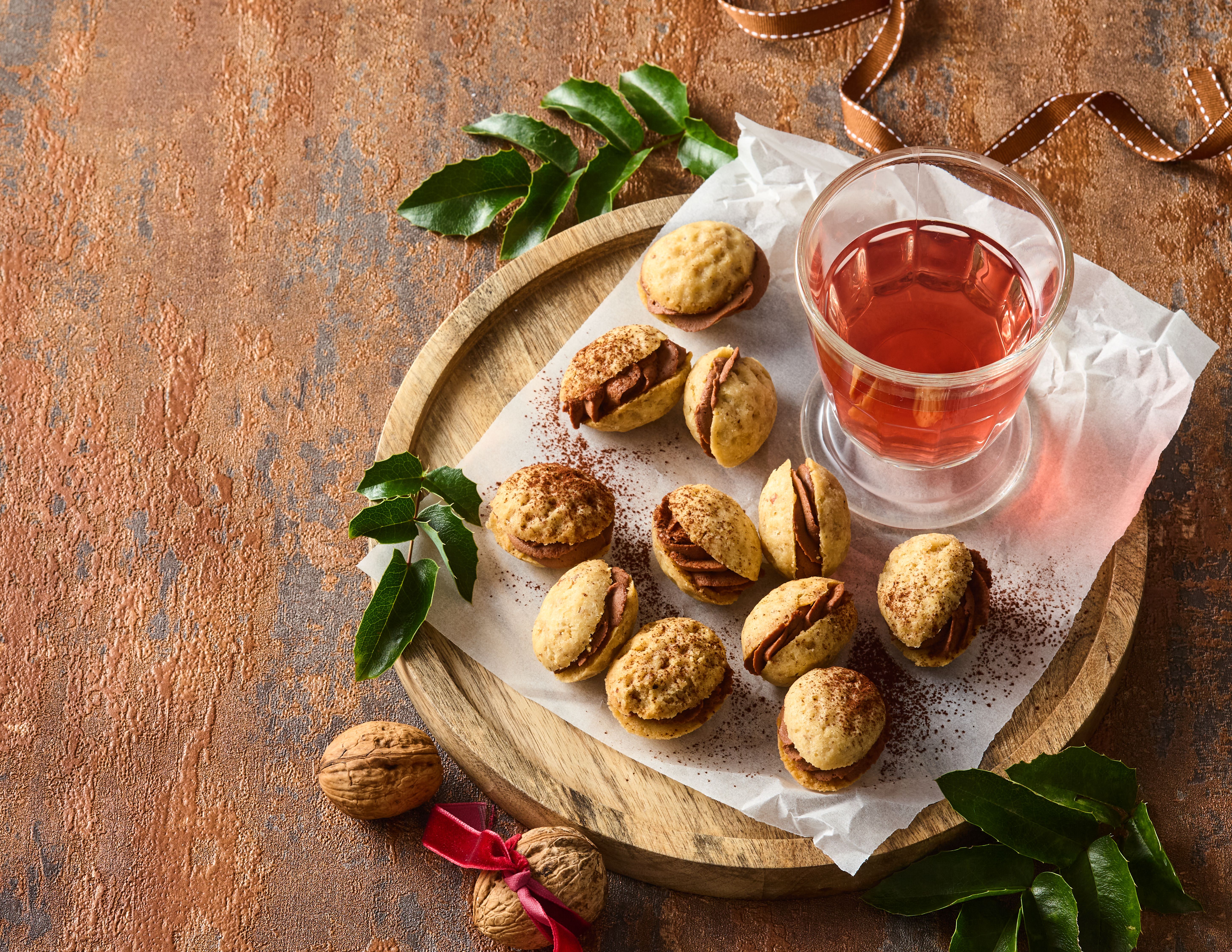 upečené zliepané oriešky